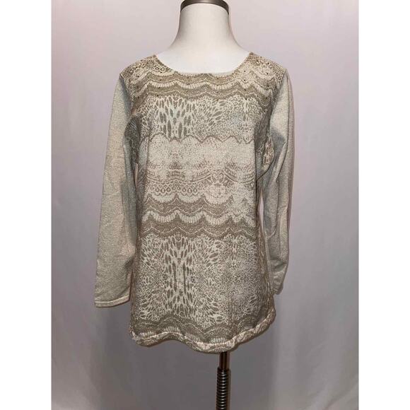 Size 3X Reba Long Sleeve Sweater‎ With Shimmering Lurex Threads - Picture 2 of 6